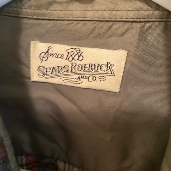 Vintage Sear Roebuck and Co. Plaid Flannel Shirt Tartan Lumberjack size Tall-M - Picture 7 of 8